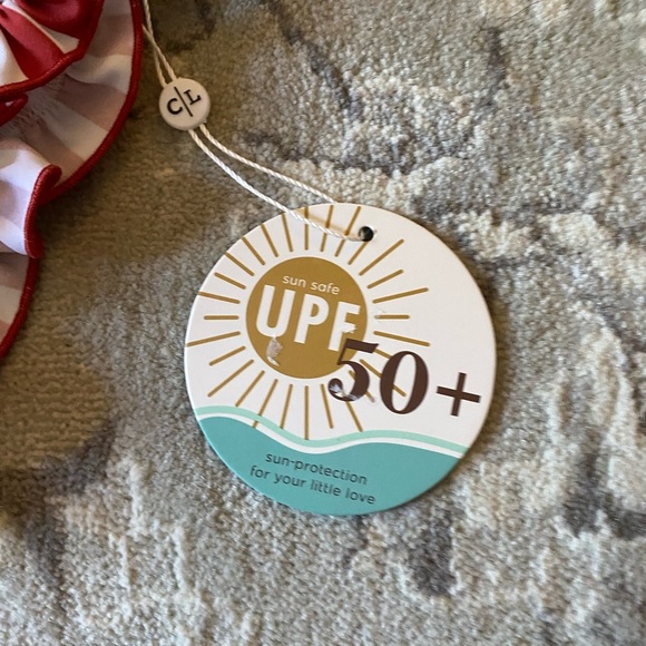 Caden Lane Ruffle Butt Patriotic Baby Rashguard  Swimsuit with Sunglasses Print - Picture 3 of 10